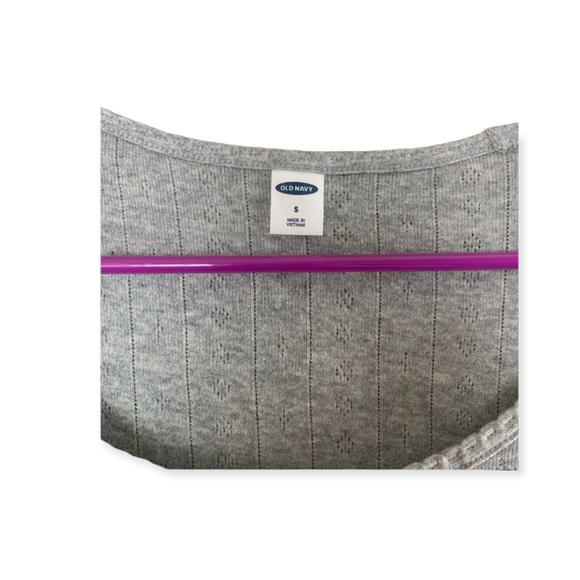 Old Navy Sz S Long Sleeve Top NWT Gray - Picture 4 of 4